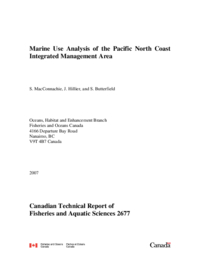 Marine use analysis of the Pacific North Coast Integrated Management Area