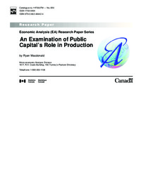 An examination of the public capital's role in production