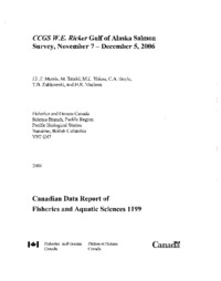 CCGS W.E. Ricker Gulf of Alaska salmon survey, November 7 - December 5, 2006
