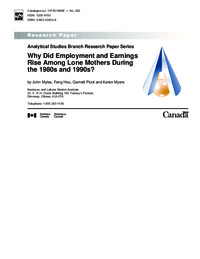 Why did employment and earnings rise among lone mothers during the 1980s and 1990s?