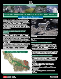 Proposed expansion of Nahanni National Park Reserve : Dall's sheep research