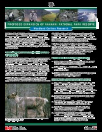 Proposed expansion of Nahanni National Park Reserve : Woodland Caribou research