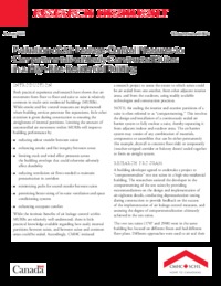Evaluation of air leakage control measures to compartmentalize newly constructed suites             in a high-rise residential building