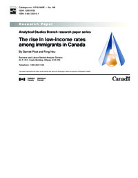 The rise in low-income rates among immigrants in Canada