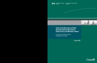 Audit of the movement of public servants between the federal public service and ministers' office : a report
