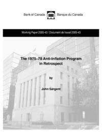 The 1975-78 anti-inflation program in retrospect