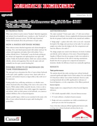 Impact of water softeners on septic tanks-- field evaluation study