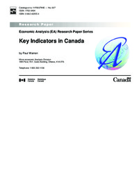 Key indicators in Canada