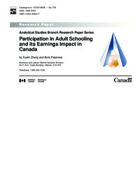 Participation in adult schooling and its earnigs impact in Canada