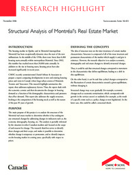 Structural analysis of Montréal's real estate market