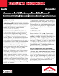Assessment of suite compartmentalization and depressurization in new high rise             residential buildings