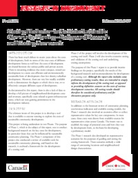 Costing mechanism to facilitate sustainable community planning ; background research and             costing framework