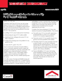 Critical success factors for community land trusts in Canada