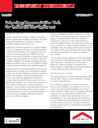 Laboratory depressurization test for residential gas appliances