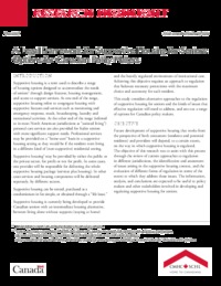 A legal framework for supportive housing for seniors : options for Canadian policy             makers