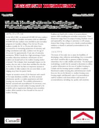 Student housing in Canada : developing a methodology to collect data and             information
