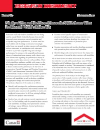 Study of poured-in-place concrete wall assemblies in coastal British Columbia
