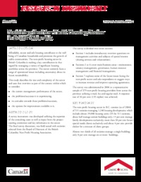 Sustaining the non-profit housing sector in British Columbia