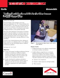 Testing the adhesion of air-barrier membranes in wall assemblies
