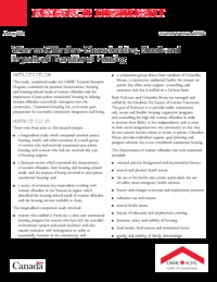 Women offenders : characteristics, needs and impacts of transitional housing