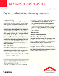 Dry and comfortable floors in existing basements