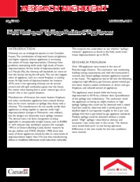 Field testing of &amp;quot;spillage-resistant&amp;quot; appliances