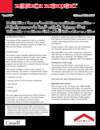 First Nation economies : a comparative perspective : a socio-economic baseline study             between First Nation communities and non-First Nation communities
