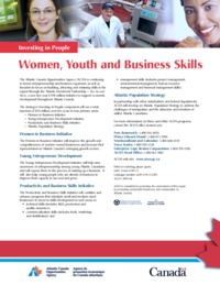 Women, youth and business skills : investing in people