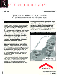 Quality of location and quality-of-life in central Montréal neighbourhoods