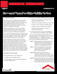 Summary of research on water resistive barriers