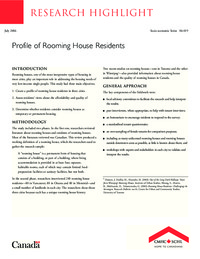 Profile of rooming house residents