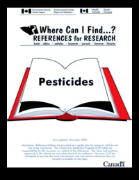 Where can I find-- ? : references for research ... : pesticides