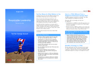 Budget 2008 : responsible leadership : tax-free savings account