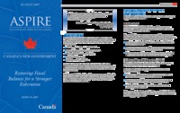Aspire to a stronger, safer, better Canada : Canada's new government : restoring             fiscal balance for a stronger federation