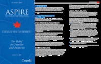 Aspire to a stronger, safer, better Canada : Canada's new government : tax             relief for families and businesses