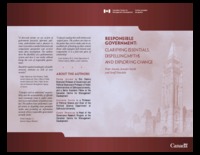 Responsible government : clarifying essentials, dispelling myths and exploring             change