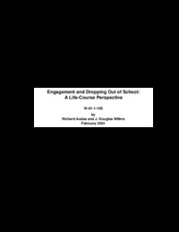 Engagement and dropping out of school : a life-course perspective