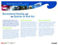 Recreational boating and the Species at Risk Act