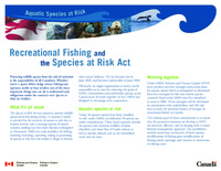 Recreational fishing and the Species at Risk Act