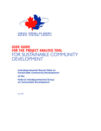 User guide for the project analysis tool for sustainable community development