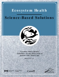 Canadian water quality guidelines for the protection of aquatic life : nitrate ion