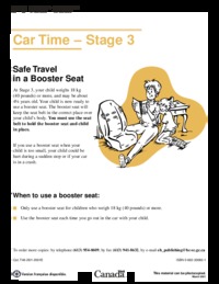 Car time - stage 3, safe travel in a booster seat