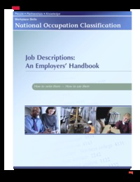 Job descriptions : an employers' handbook : how to write them, how to use them