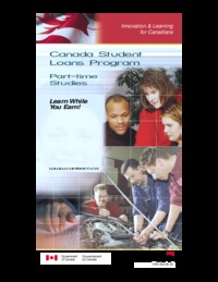 Canada Student Loans Program : part-time studies