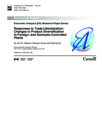 Responses to trade liberalization : changes in product diversification in foreign-and             domestic-controlled plants