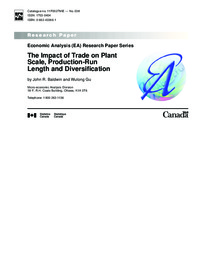 The impact of trade on plant scale, production-run length and diversification