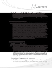 Audit of Canada Post Corporation services to the public at bilingual postal outlets