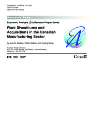 Plant divestitures and acquisitions in the Canadian manufacturing sector