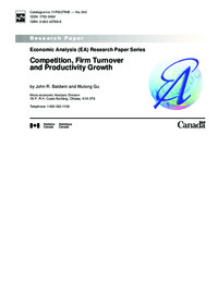Competition, firm turnover and productivity growth