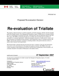 Re-evaluation of triallate